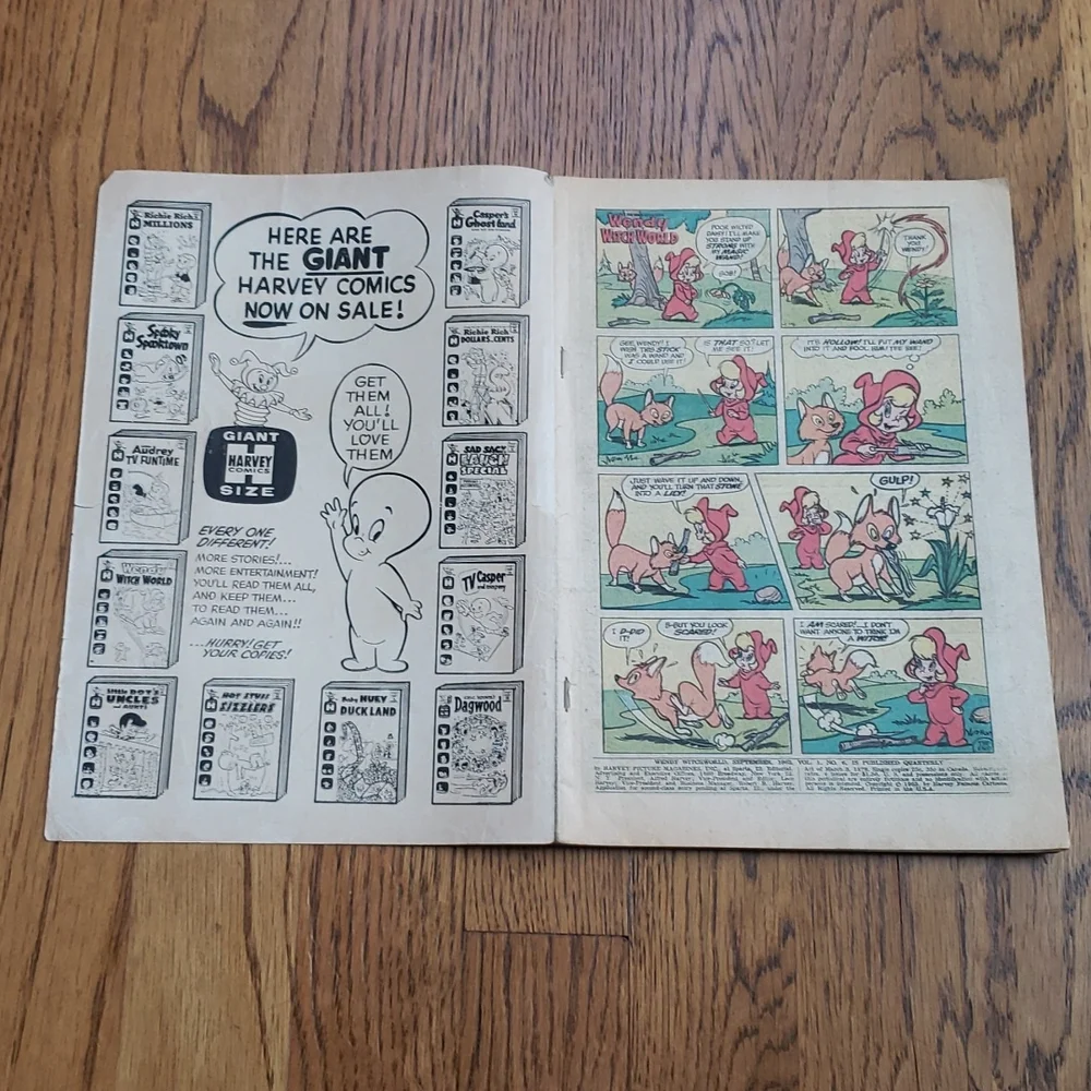 Vintage 60s Wendy Witch World Vol. 1 No. 6 Harvey Comics Comic Book - Picture 2 of 16